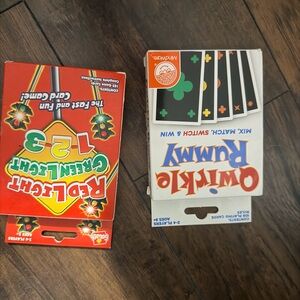 Card Games Quirkle Rummy and Red Light Green Light